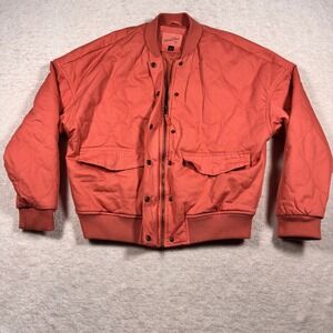 Universal Thread Quilted Bomber Jacket Coral‎ Pink Puffer Style Women's Medium